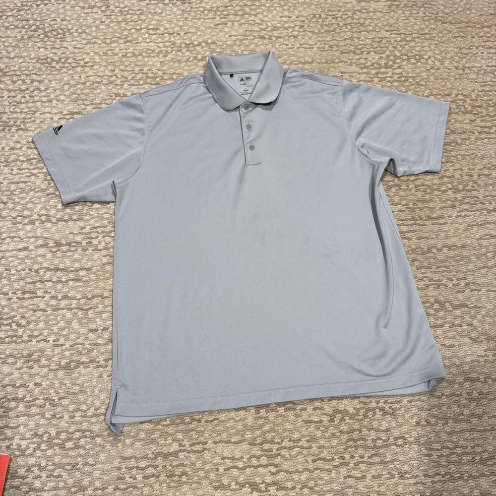 Grey Climalite Adidas Short Sleeve Golf Shirt